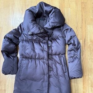 Women’s Long Brown Size Small Puffer Coat